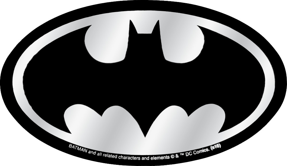 15990 DC Comics' Batman Awesome Silver And Black Logo 5" Foil Sticker