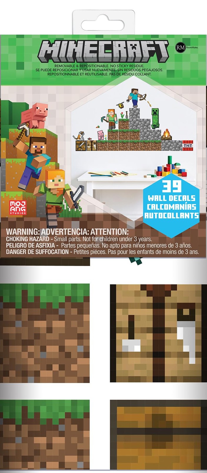 Minecraft Blocks Build Your Own Wall Decals Video Game Room Decoration