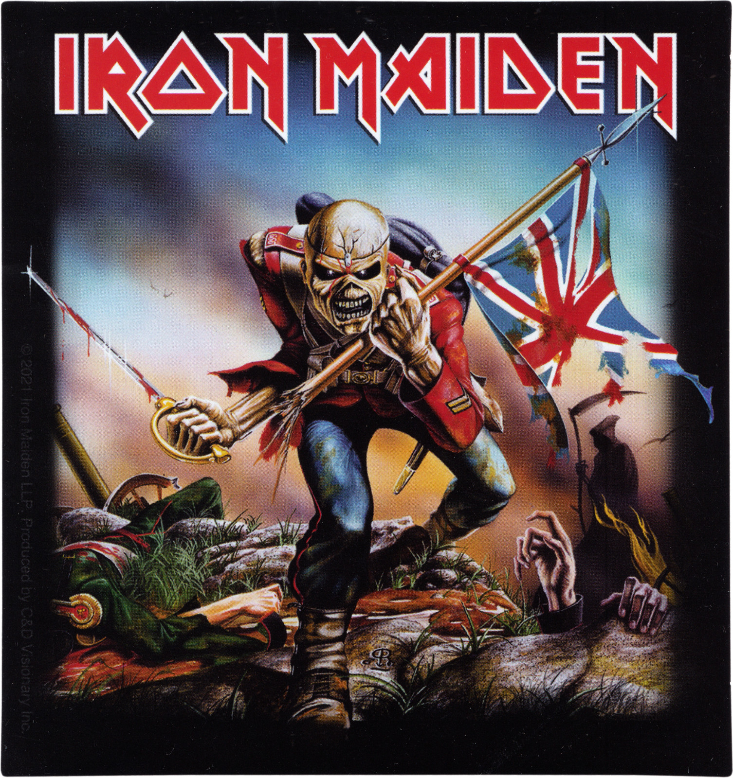 Sticker – Iron Maiden Trooper Eddie Heavy Metal Music Band 4.25" Decal #5825 New