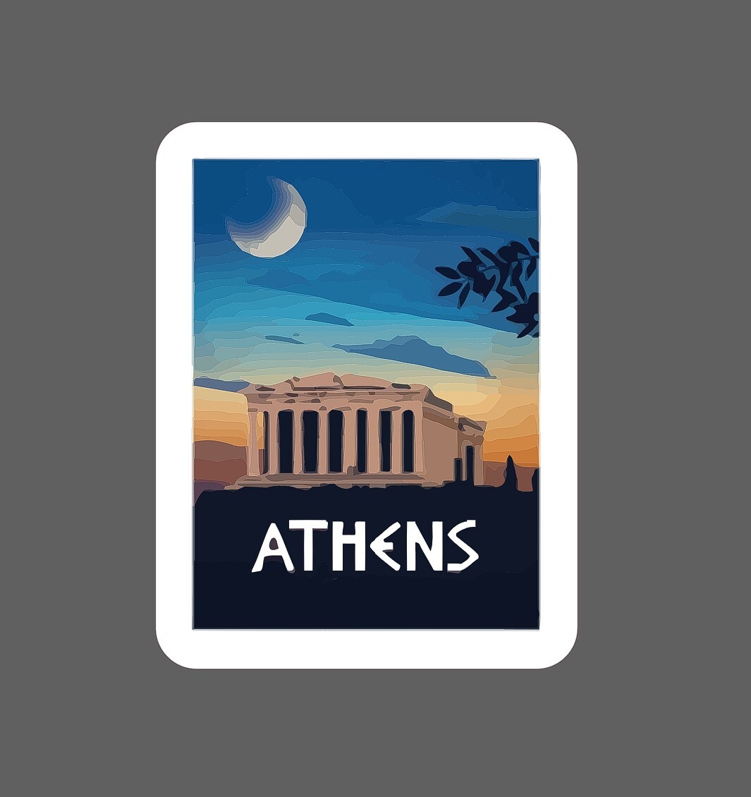 Athens Sticker Greece Historic Waterproof – Buy Any 4 For $1.75 Each Storewide!