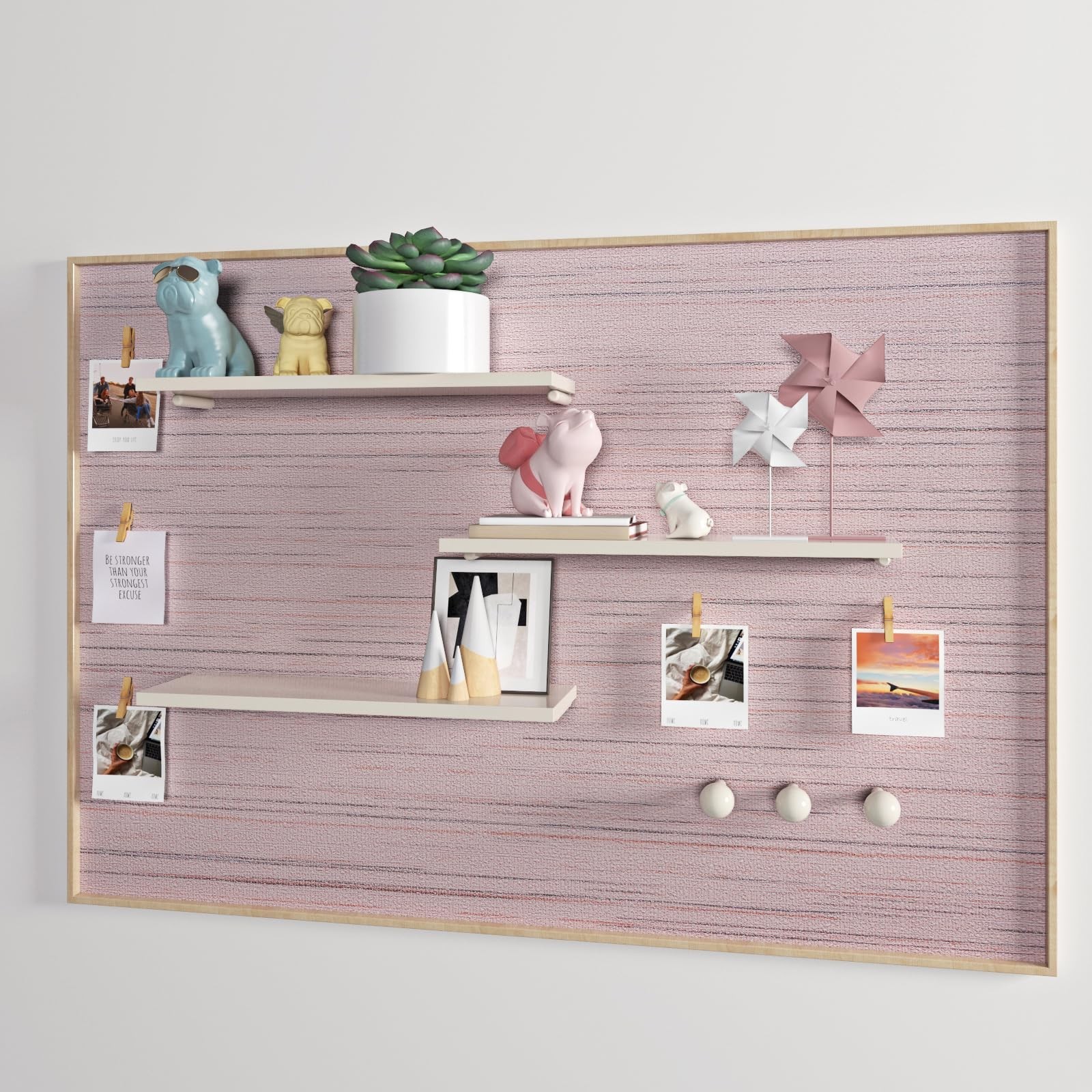 FunStick Grasscloth Peel and Stick Wallpaper Textured Pastel Pink Wallpaper R…