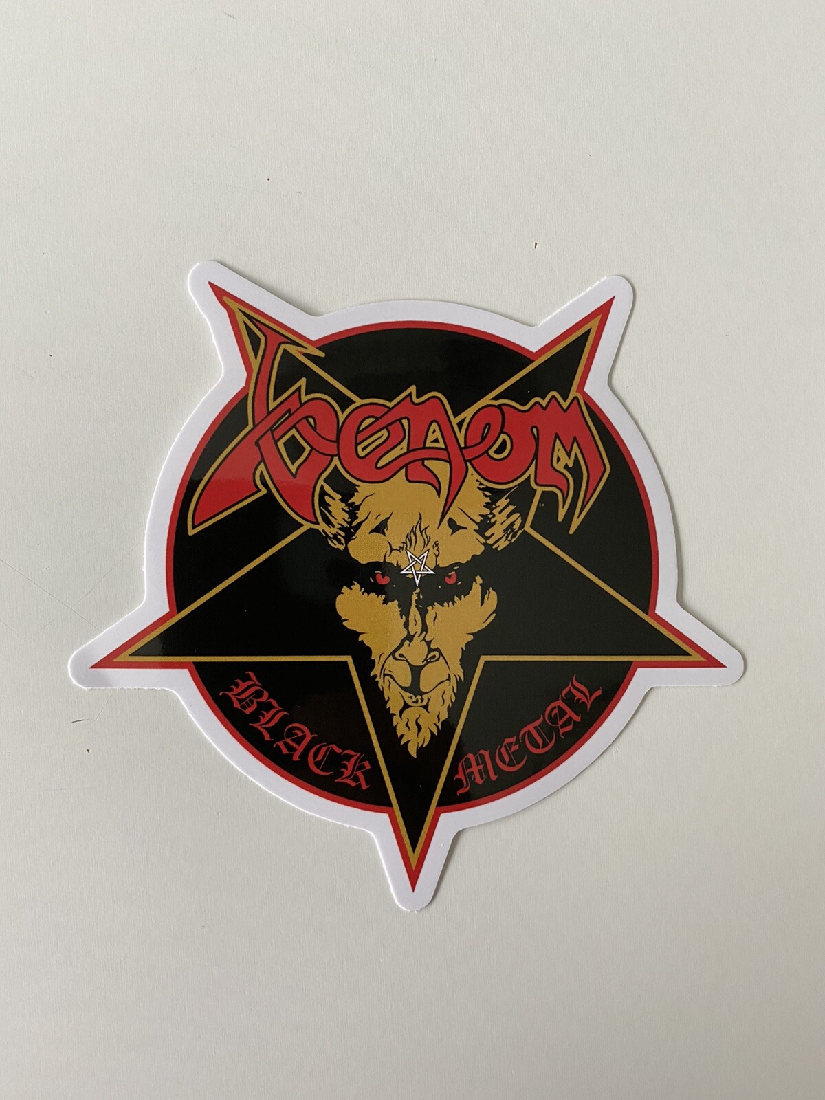 VENOM STICKER XL 8 INCH METAL BAND STICKER VENOM BLACK METAL SLAYER MAYHEM SATAN