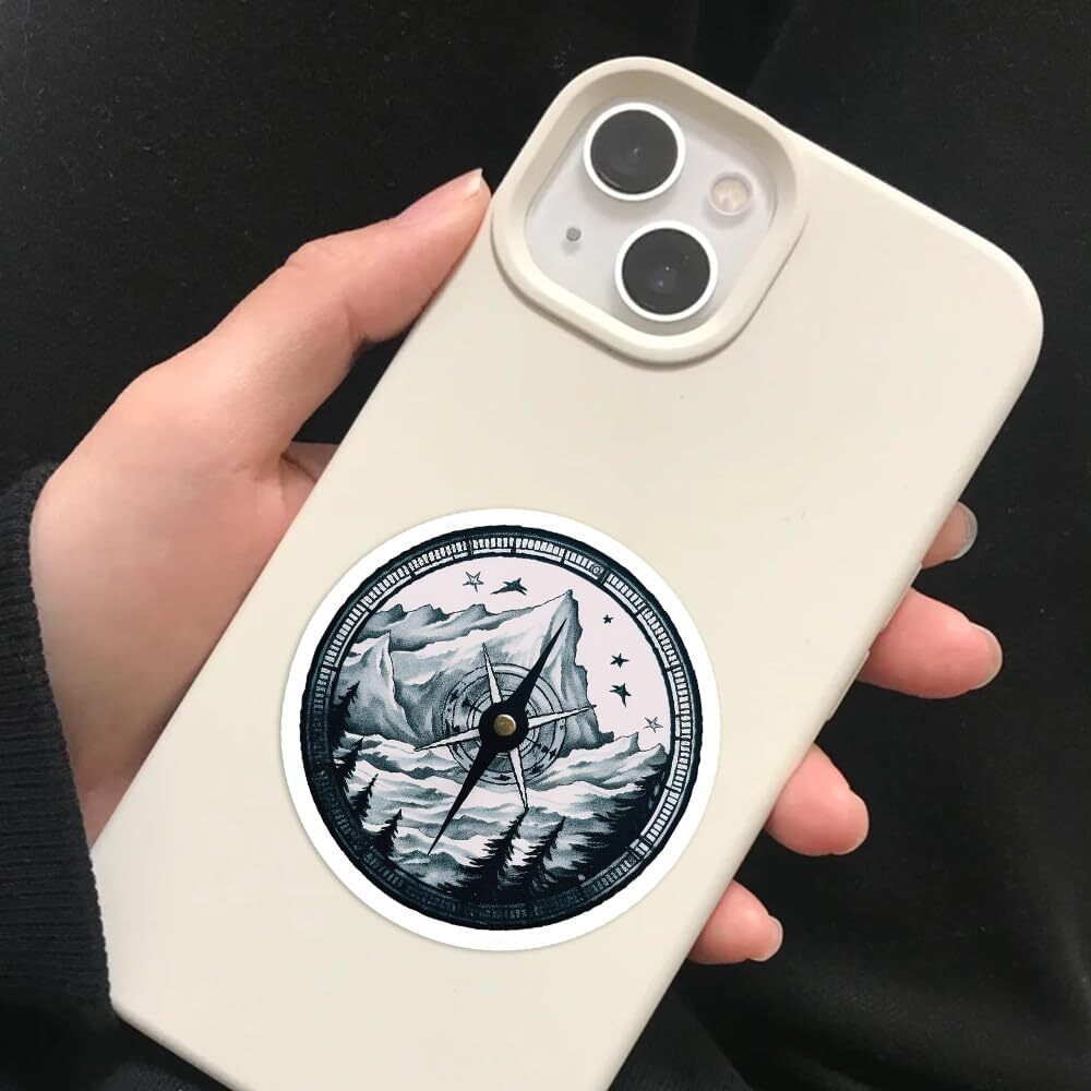 60Pcs Black White Outdoor Travel Nature Stickers – Vinyl Multicolor