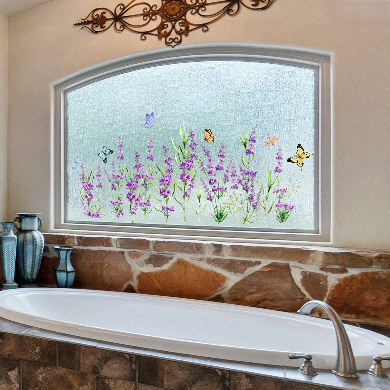 Fade Resistant Floral Window Stickers for Spring Summer Home Decoration