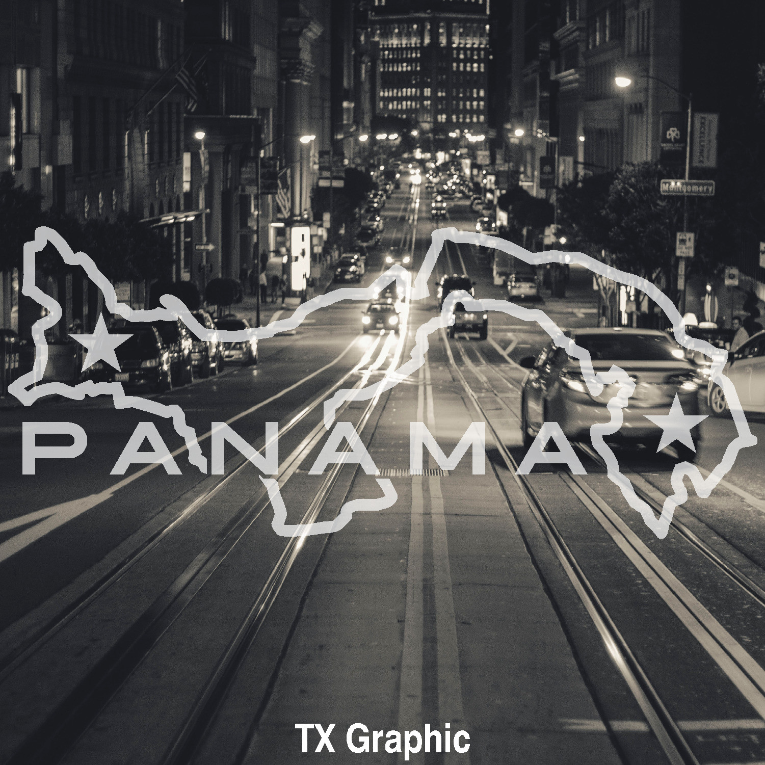 PANAMA Decal Outline Map Vinyl Sticker Flag Stars