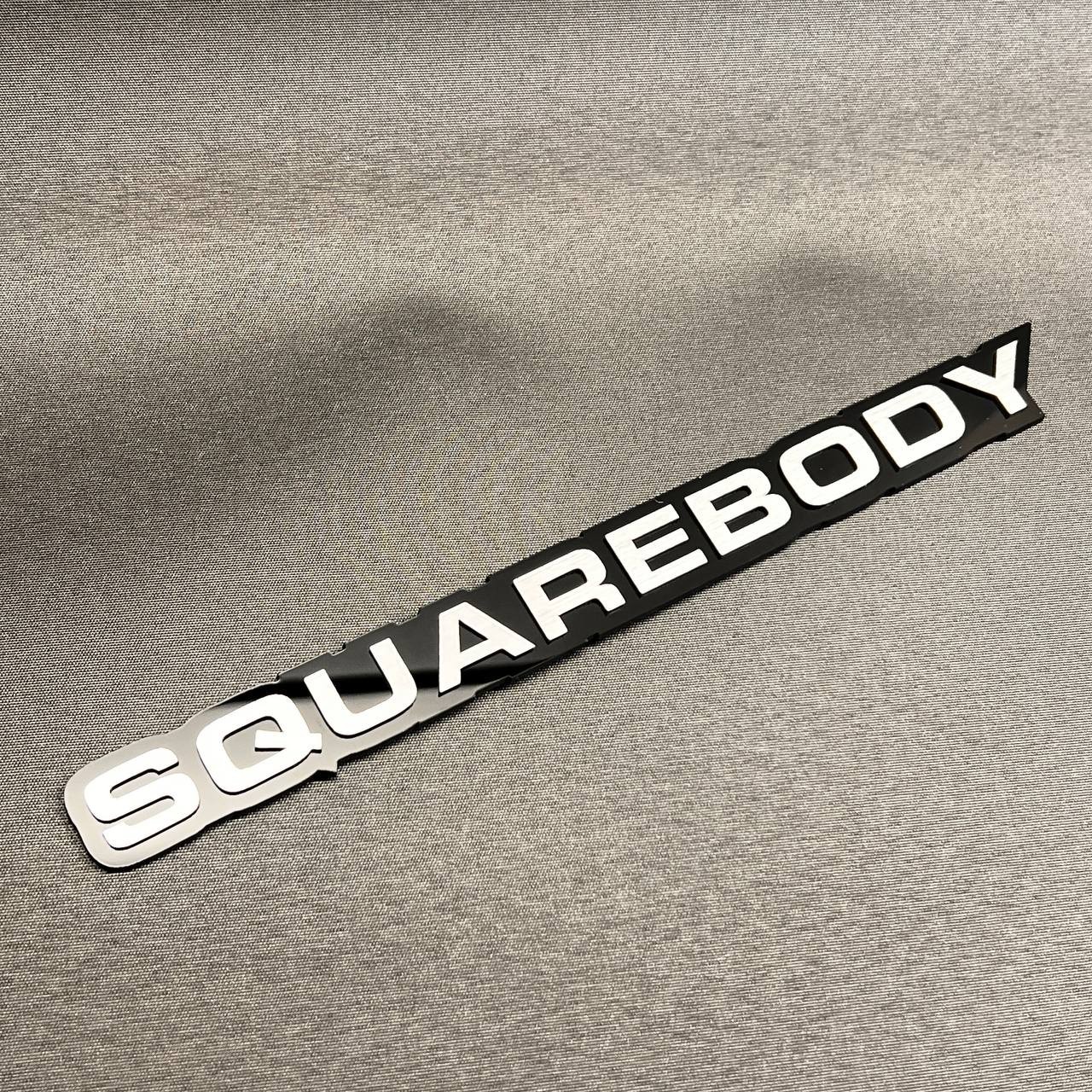 1x SQUAREBODY Custom Text 3D Acrylic Car Emblem Badge Multicolor Fender Decal