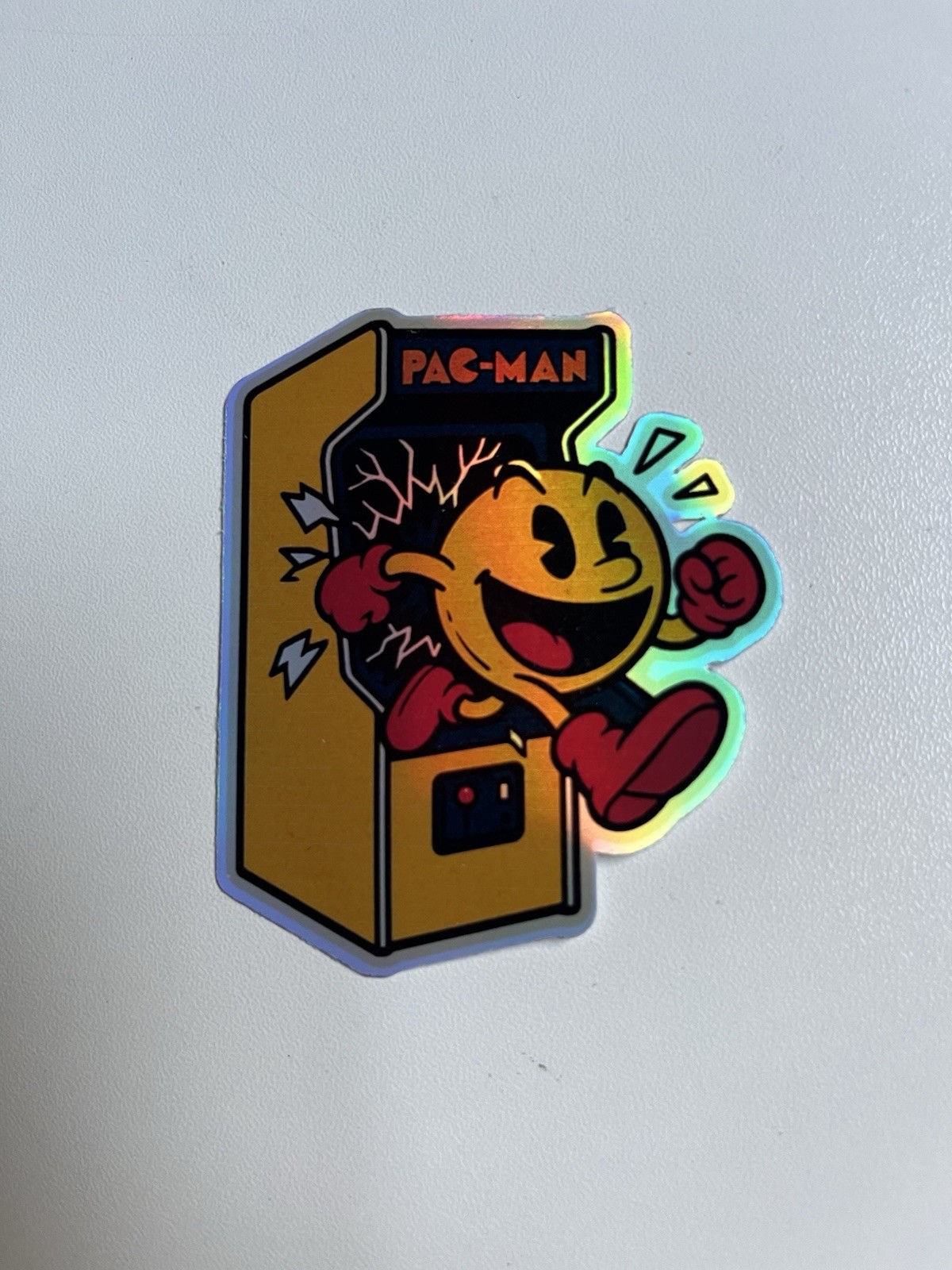 pac man Retro arcade machine 3inch Holographic Sticker