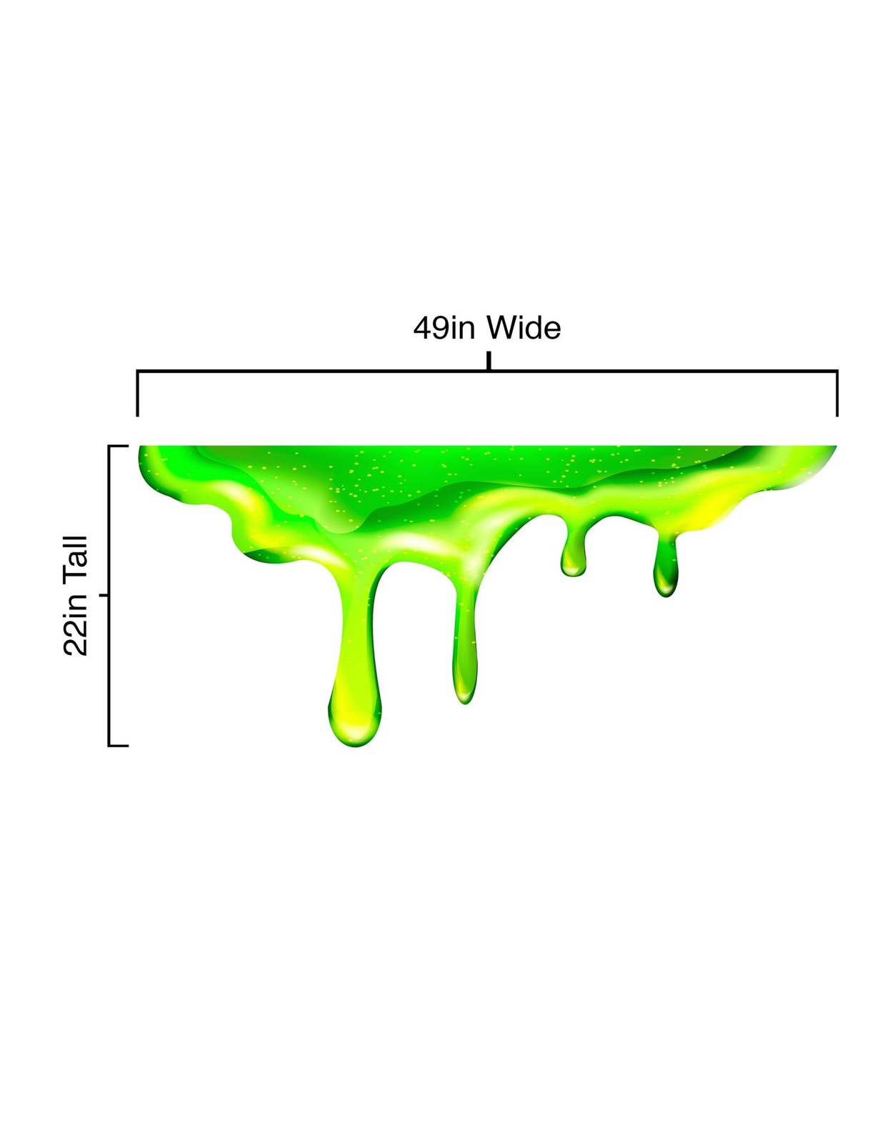 Green Slime Dripping Wall Decal Graphic. Kid’s room home decor. Birthday Slime.