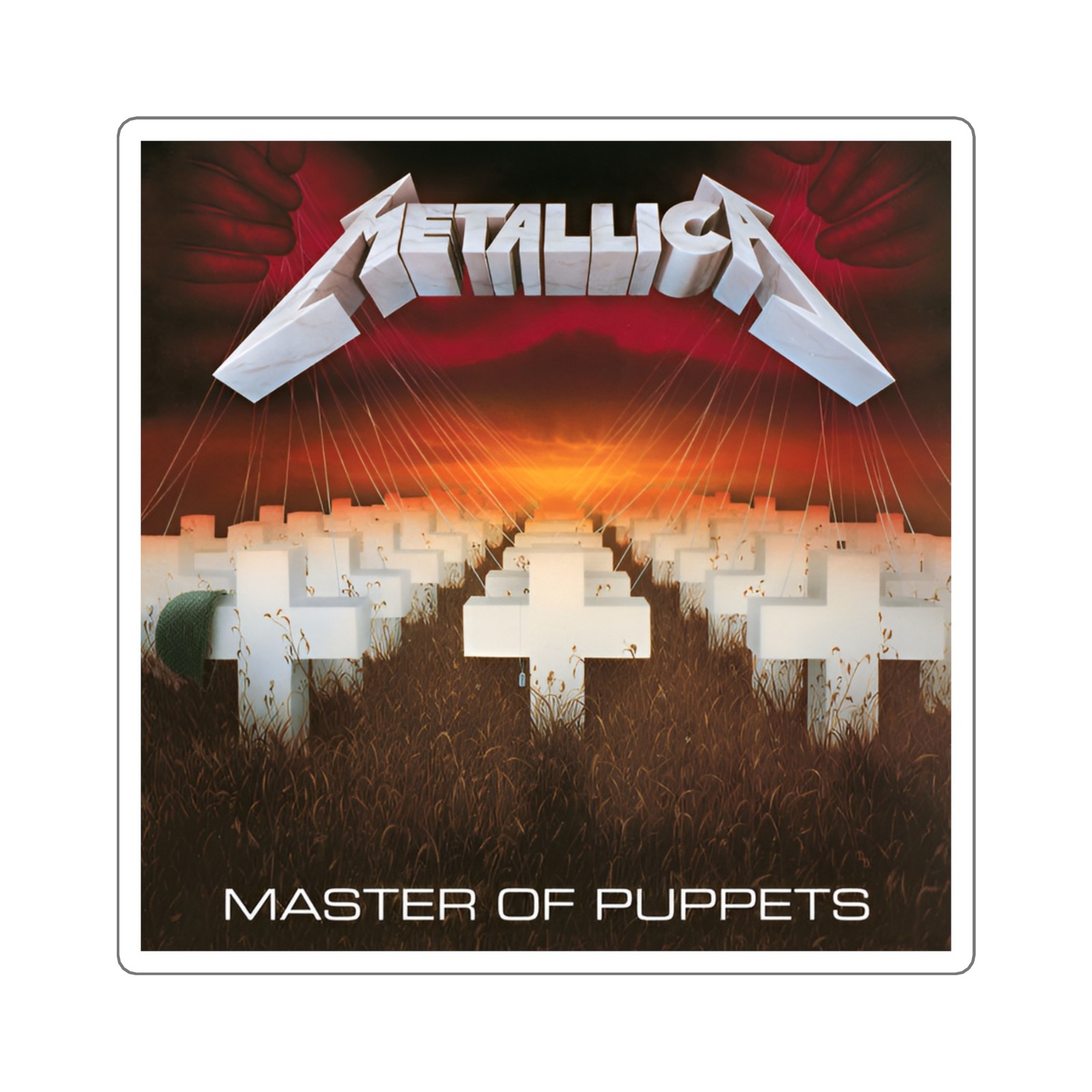 Metallica “Master of Puppets” Sticker | Thrash Metal Classic Album Decal