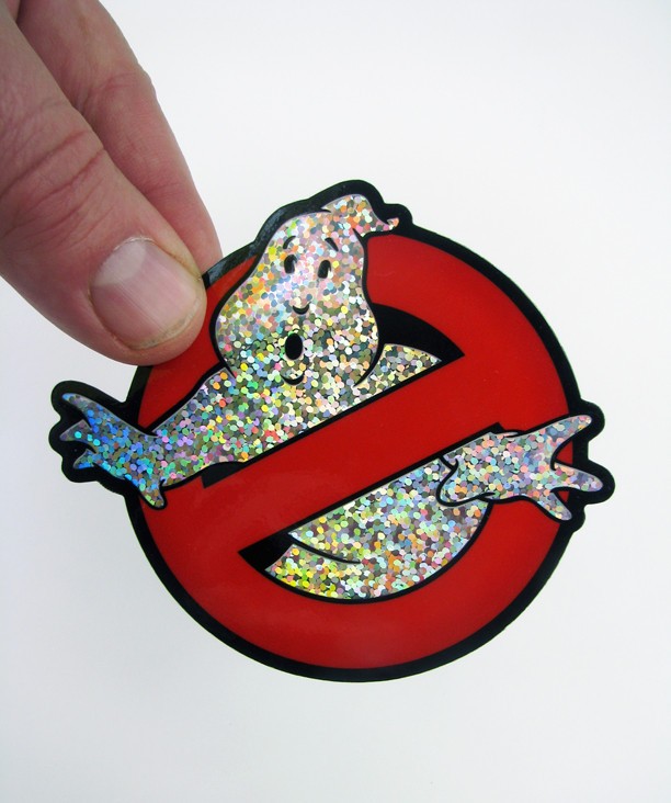 Stay Puft Slimer Glitter Sticker Set of 3 Ghostbusters Marshmallow Man Decals