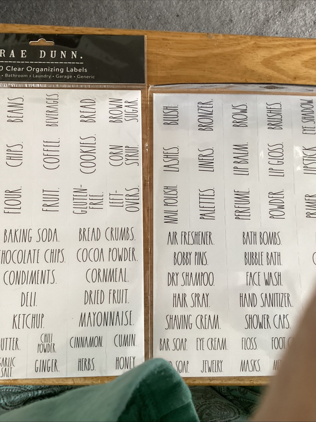 Rae Dunn Organizing Label Stickers Set 180 Laundry Kitchen Bath Garage Generic