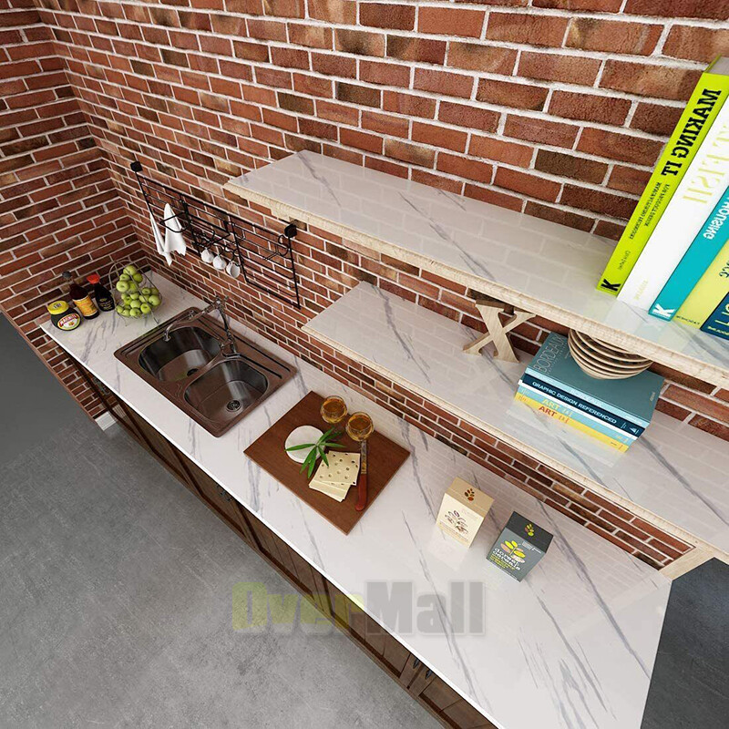 Marble Contact Paper 23.6" *118" Self Adhesive Wallpaper Roll for Countertop