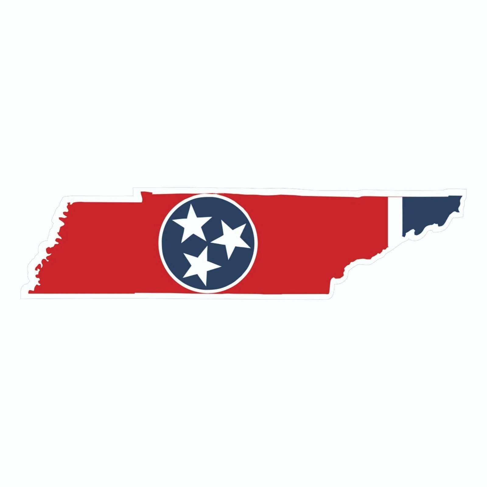 Tennessee State Map Outline with Flag Sticker, Decal, Vacation Sticker