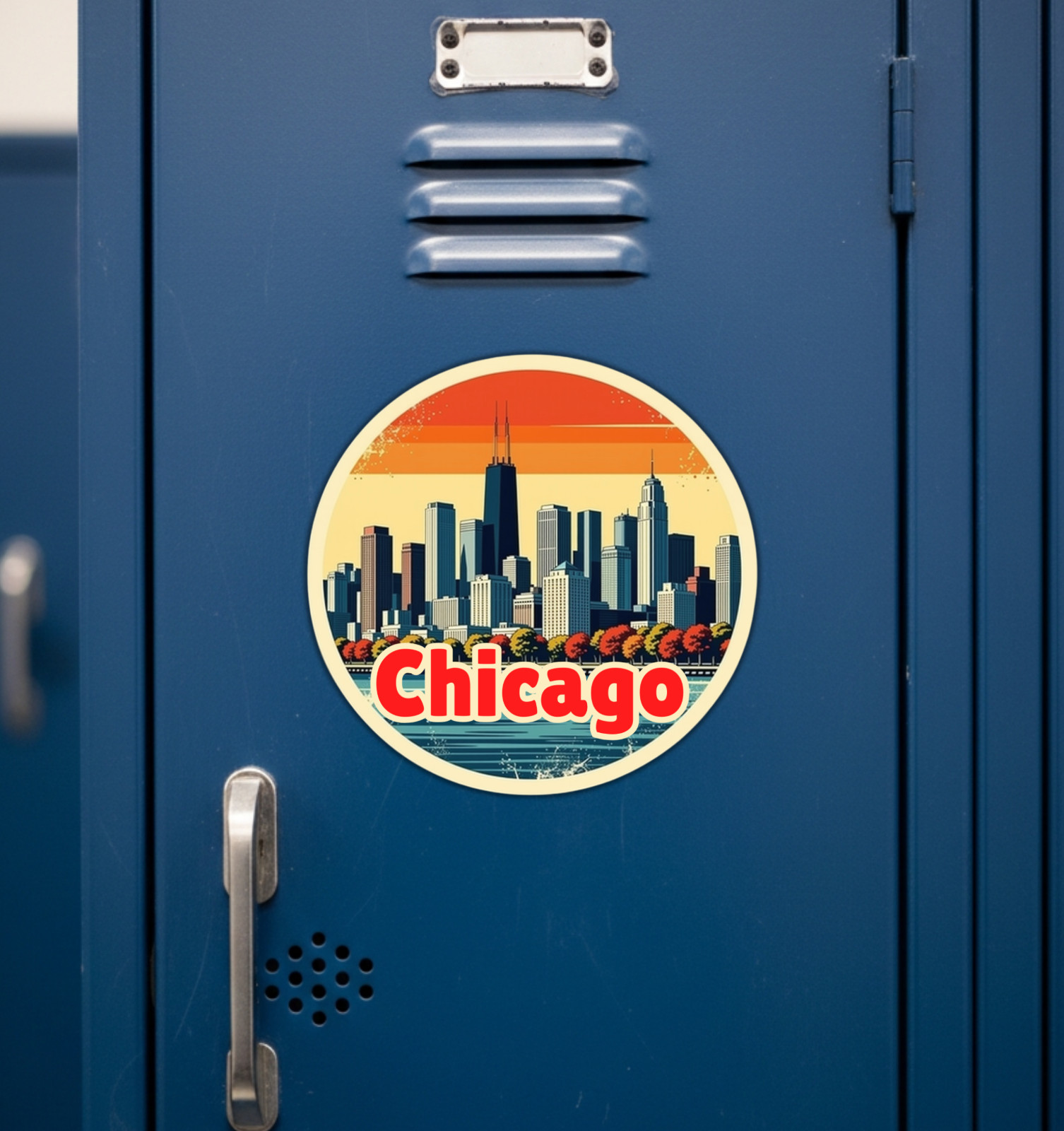 Chicago Illinois Windy City Fridge Magnet or Laptop Sticker