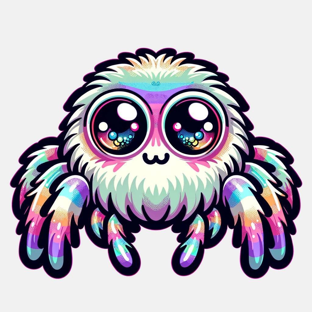 Trippy Spider Sticker