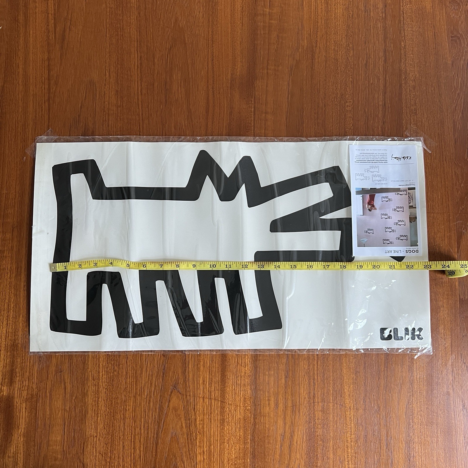 1x Keith Haring Dogs Wall Decal BLIK Line Art Large 22” Black Removable Graphic