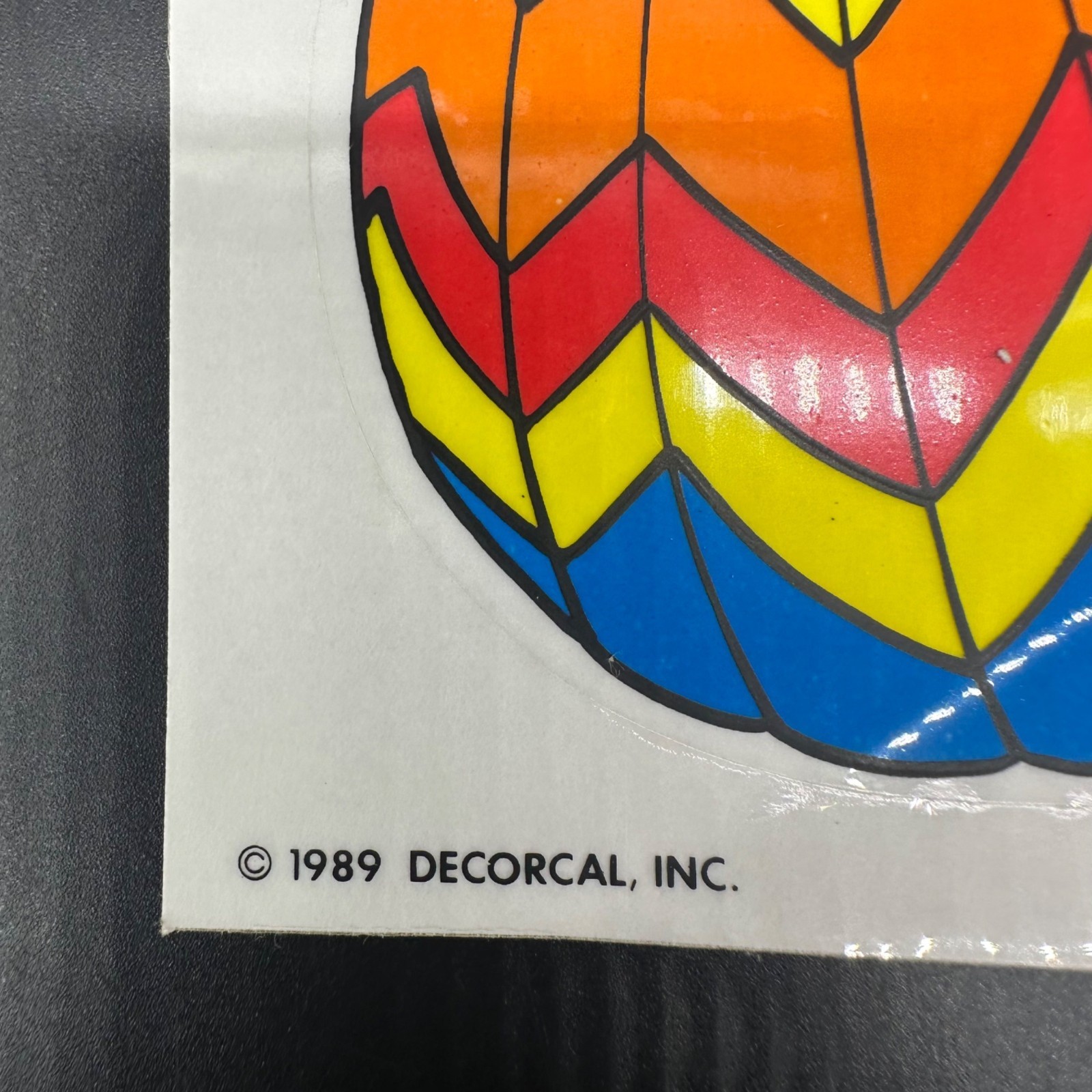 Vintage Rainbow Hot Air Balloon Decals 1989 Decorcal USA Stickers Bend & Peel