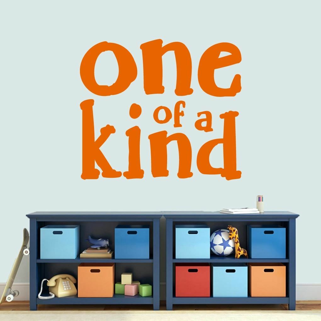 One Of A Kind Wall Decal – Kids, Nursery, Playroom, Classroom, Wall Sticker