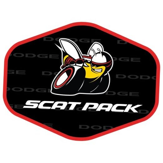 Premium Vinyl Sticker 4" x 3" hex Shape Made in The USA Dodge Scat Pack Bee Logo