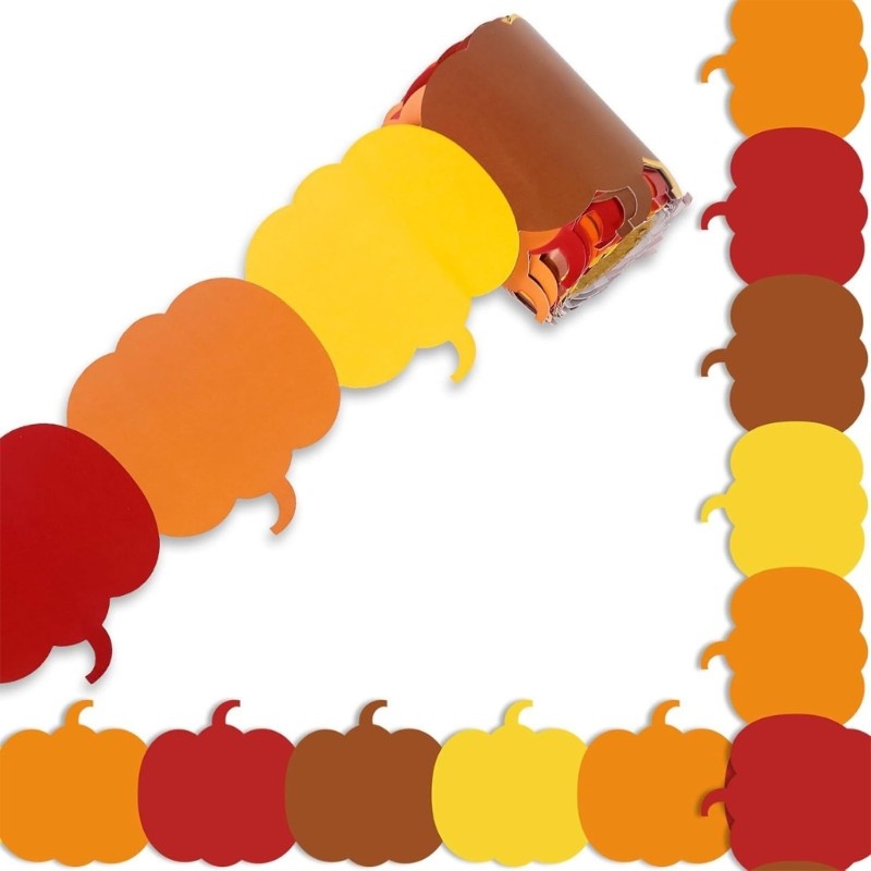 32.8ft Pumpkin Border Trim Sticker for Chalkboards Notice Board Decoration