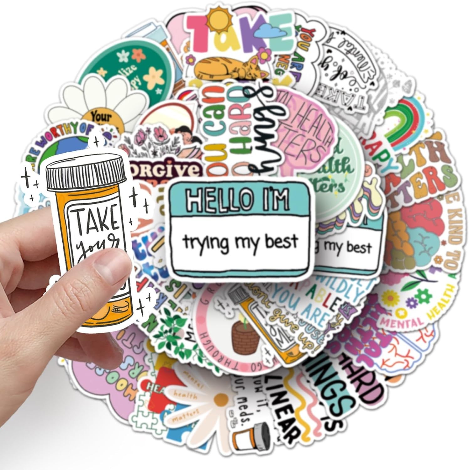 100Pcs Mental Health Stickers Matters Awareness