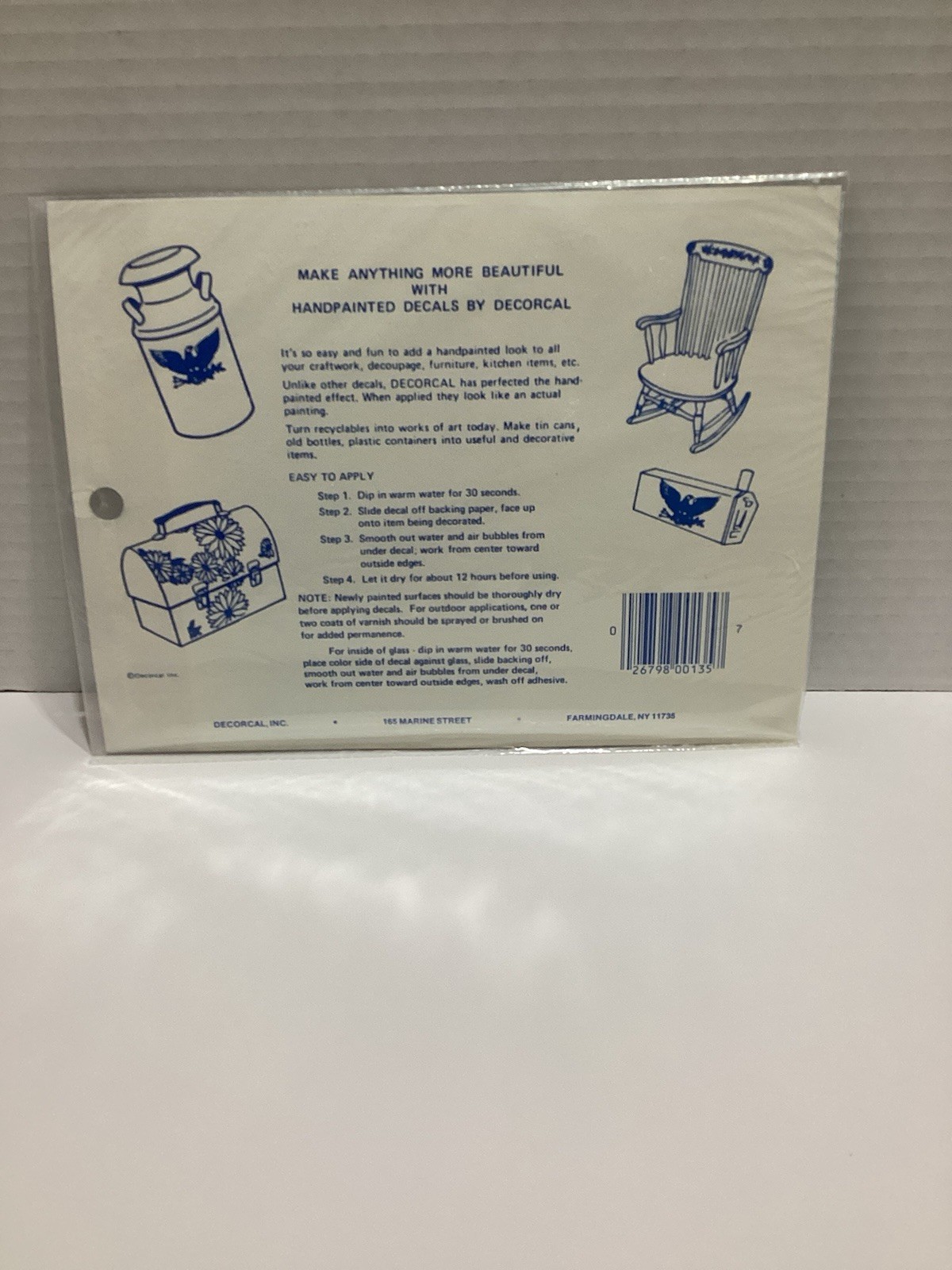 Vintage Handpainted Decals By Decoral Owls A78 1986 New Sealed