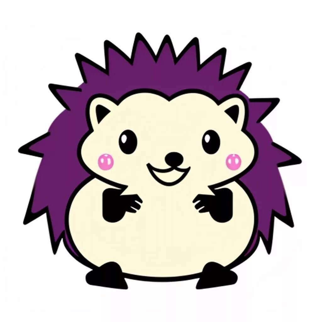 Hedgehog Cute Sticker Decal