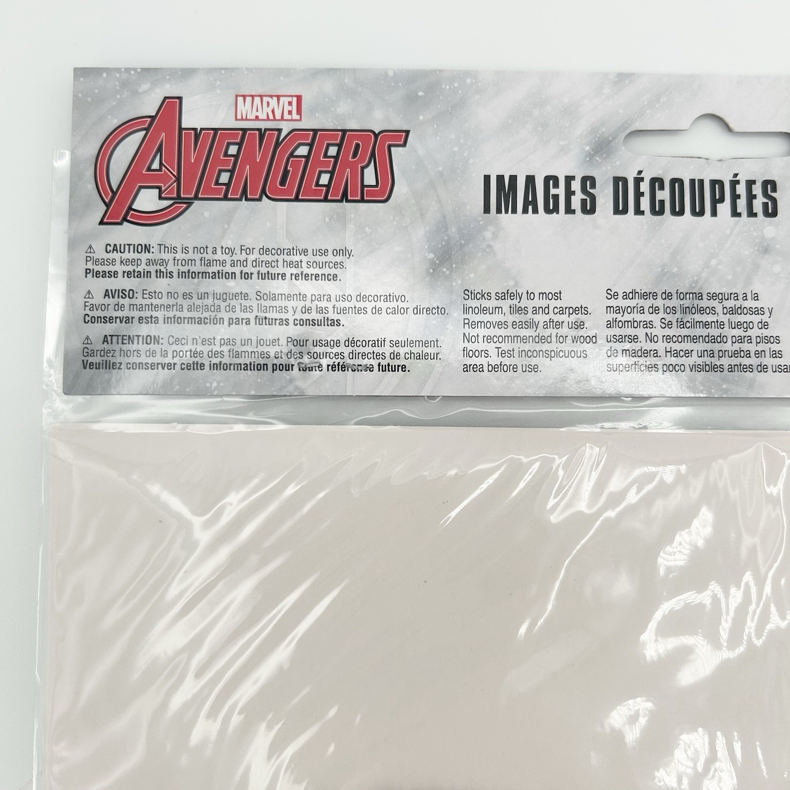 NEW Lot of 2 Marvel Avengers Action Comic Vinyl Cutouts 14 Pieces Each, 28 Total