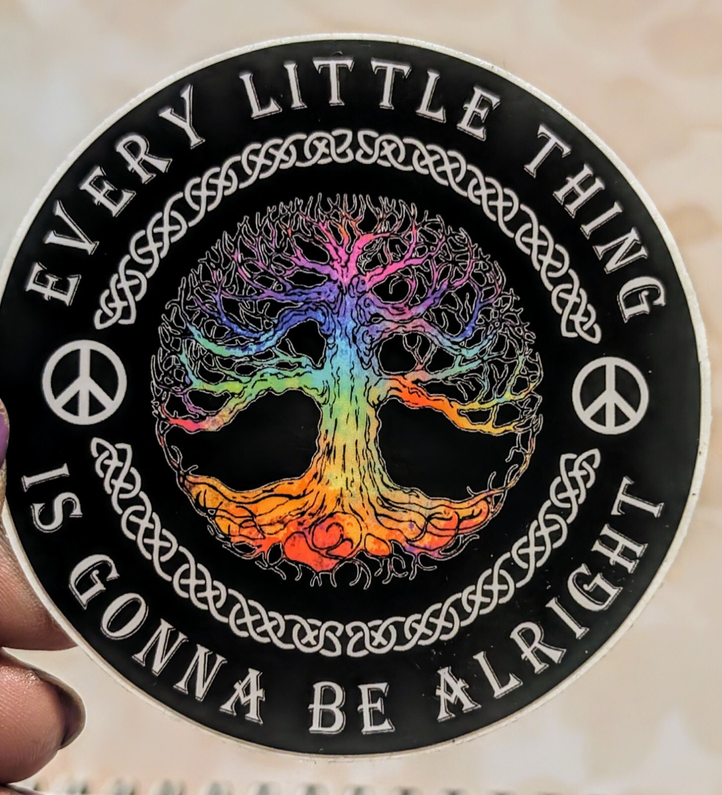 Tree Of Life Black Vinyl Sticker Nature Family Peace