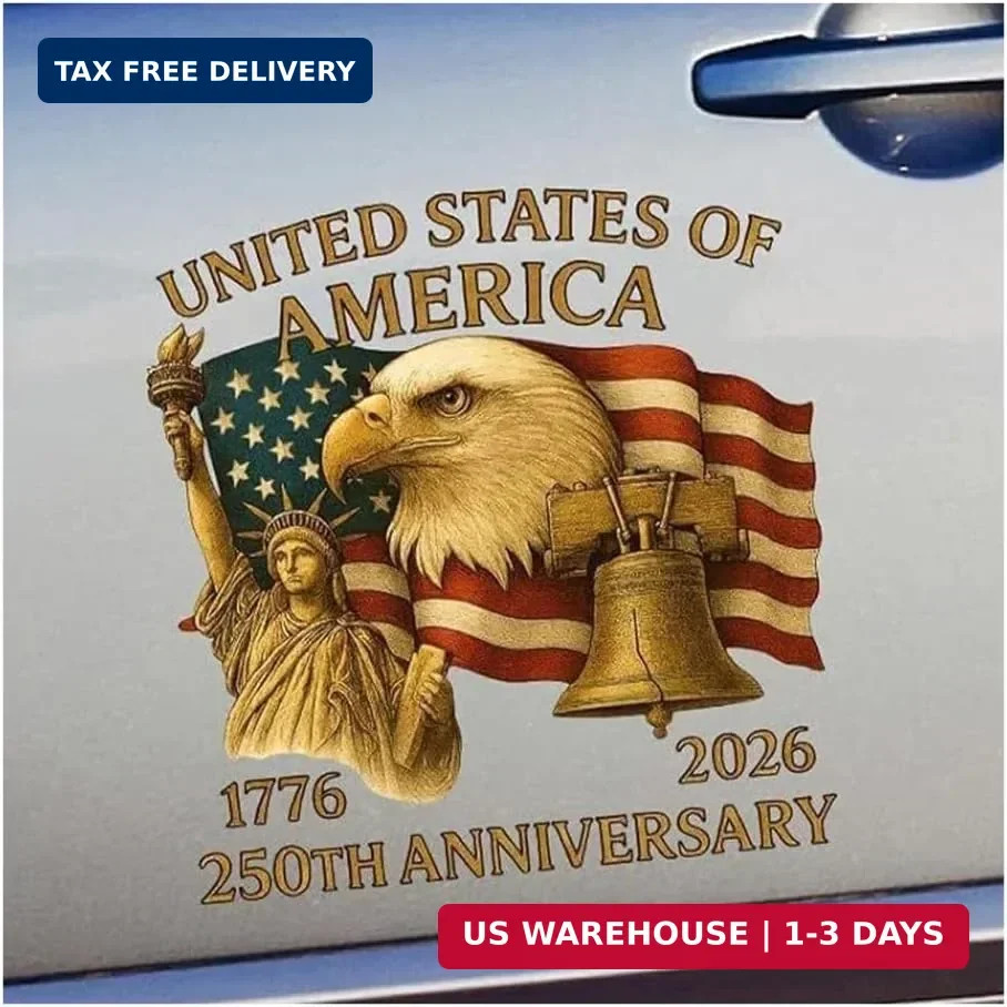 America 250 Decal -250th Anniversary USA Patriotic Car Decal Patriotic Eagle, St