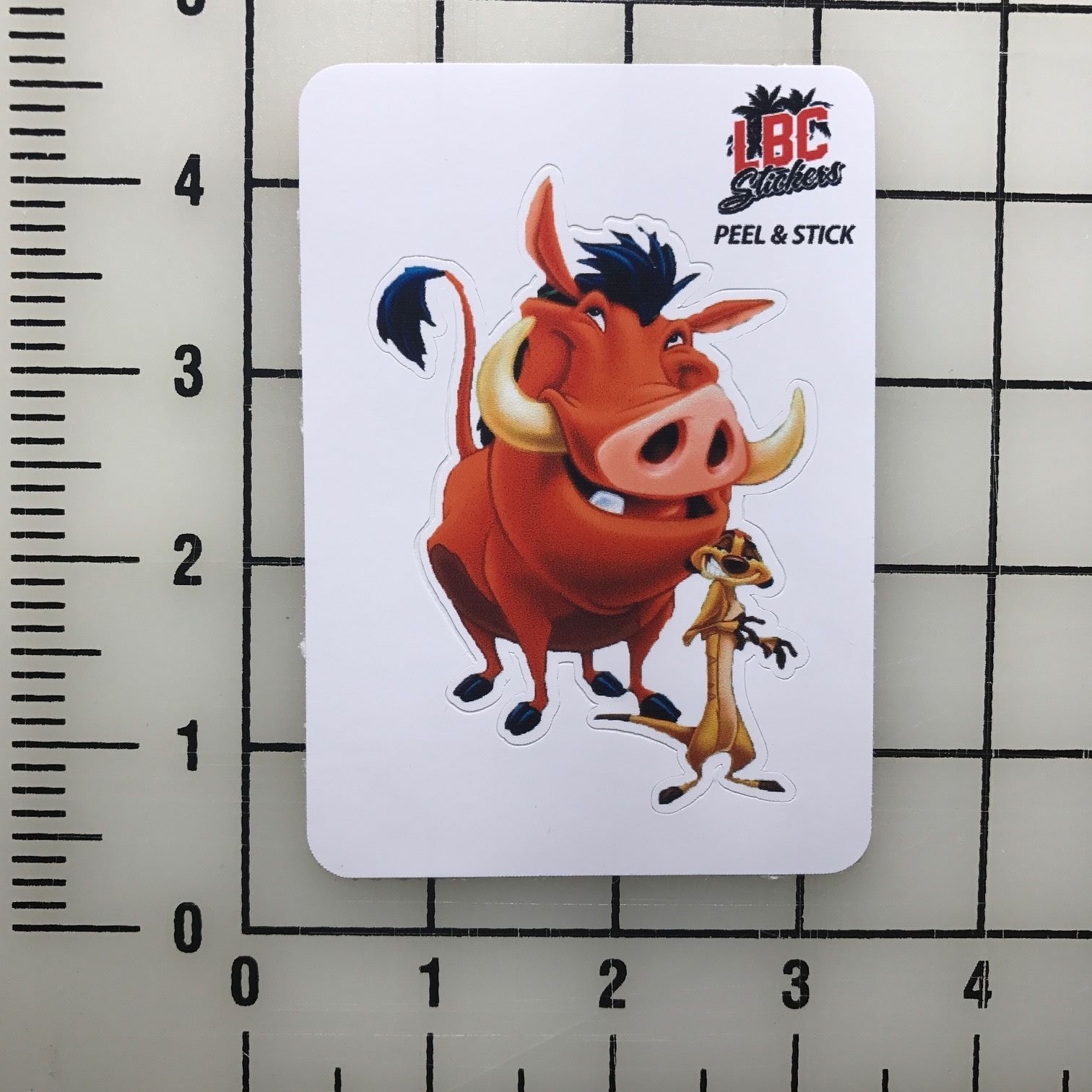 Timon and Pumba Lion King 3" Wide Vinyl Decal Sticker BOGO