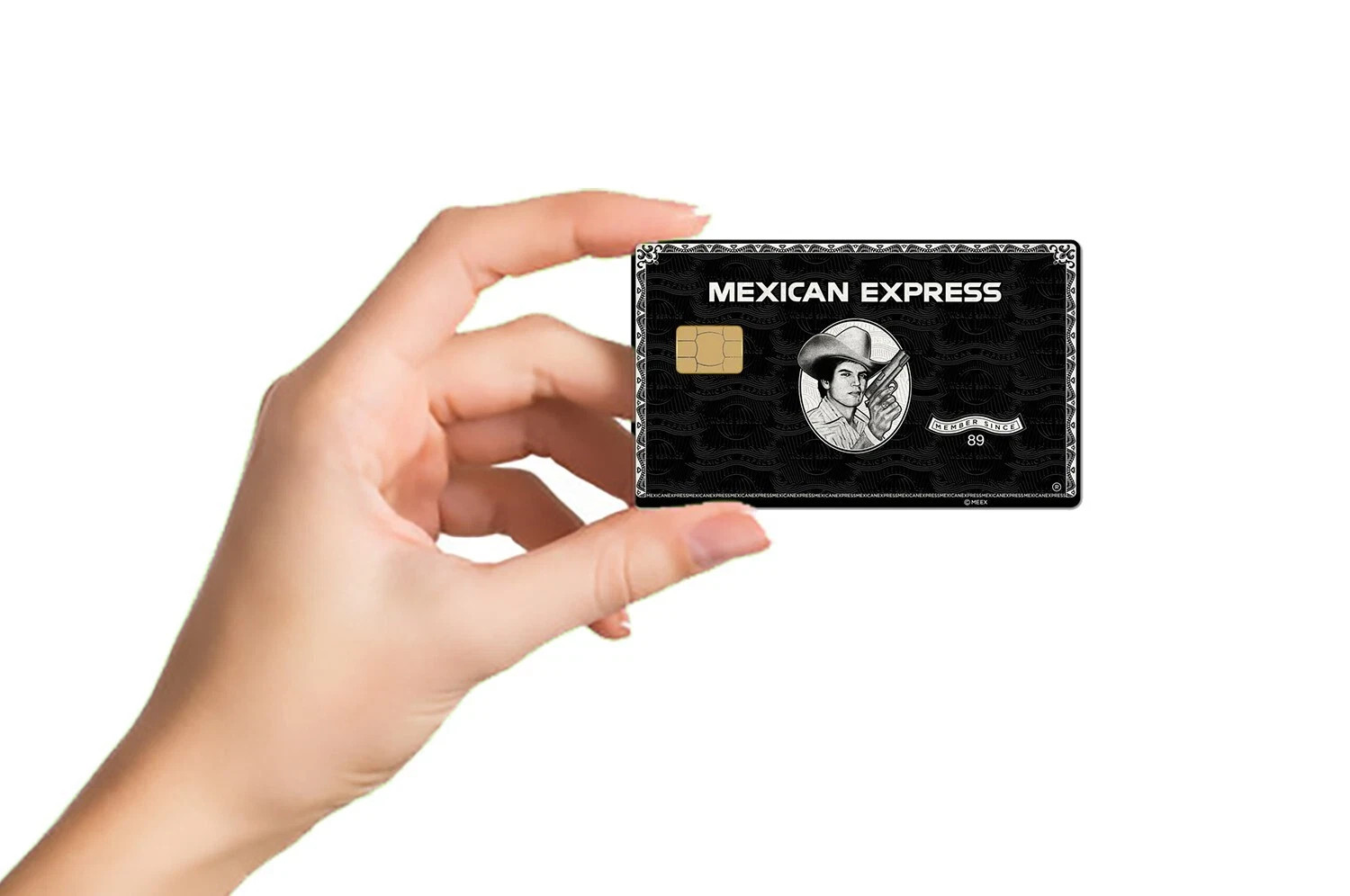 Mexican Express Credit Card Skin Chalino Debit Card Skin, Credit Card Sticker