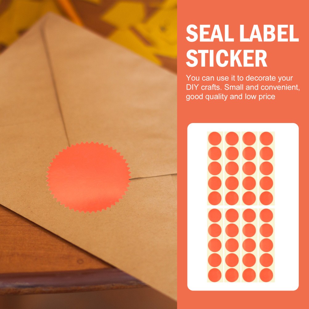 100 Pcs Gear Shape Seal Stickers Envelope Seal Certificate Files Stamp Stickers