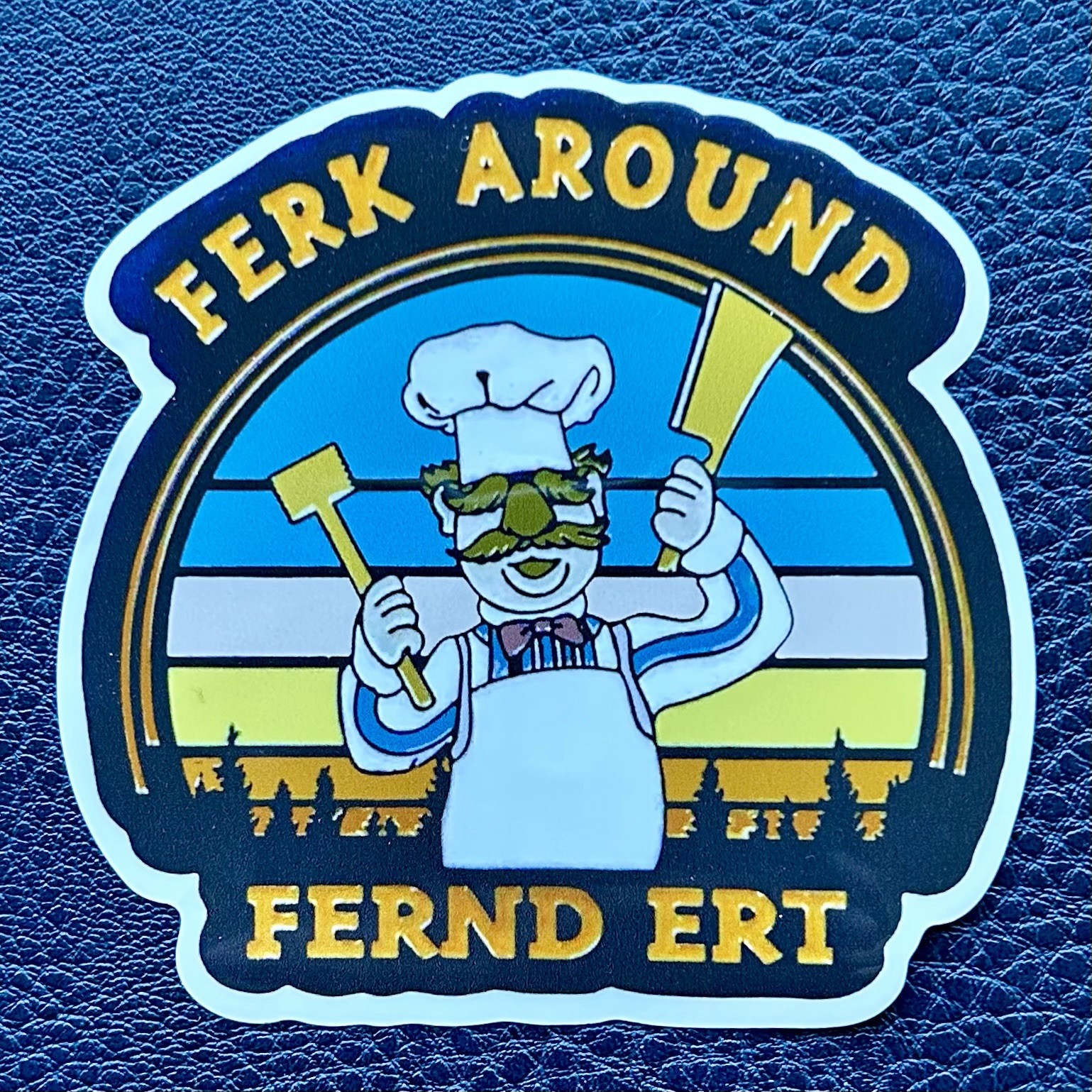 Muppets Sweedish Chef Decal Sticker Laptop Vehicle Window Ferk Around Fernd Ert