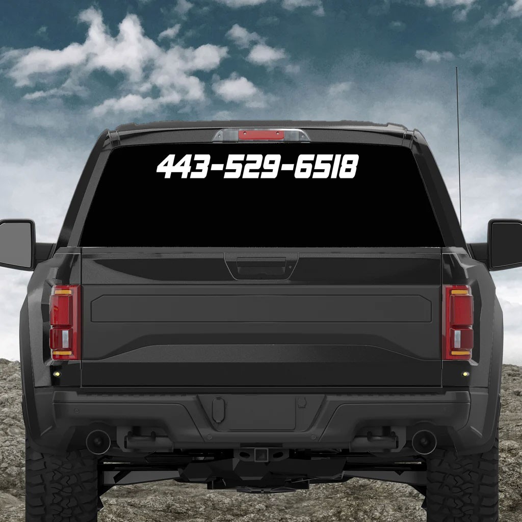 Custom Phone Number for Business Truck Decal