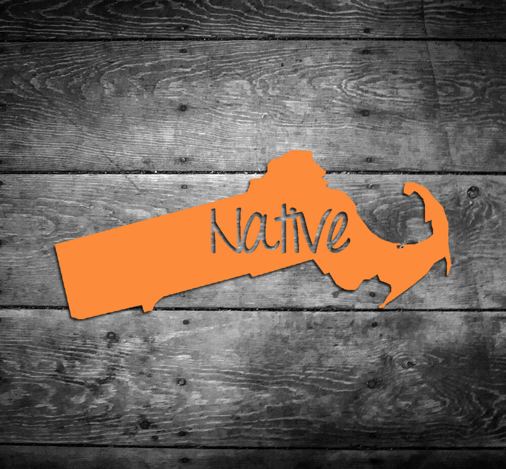 Massachusetts Native Vinyl Sticker Car Window Door Bumper Decal Pride Home MA