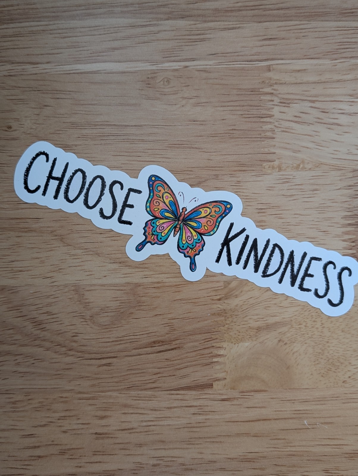 PACK of TWO – 6" Choose Kindness Sticker Butterfly Peace Love USA Fast Shipping