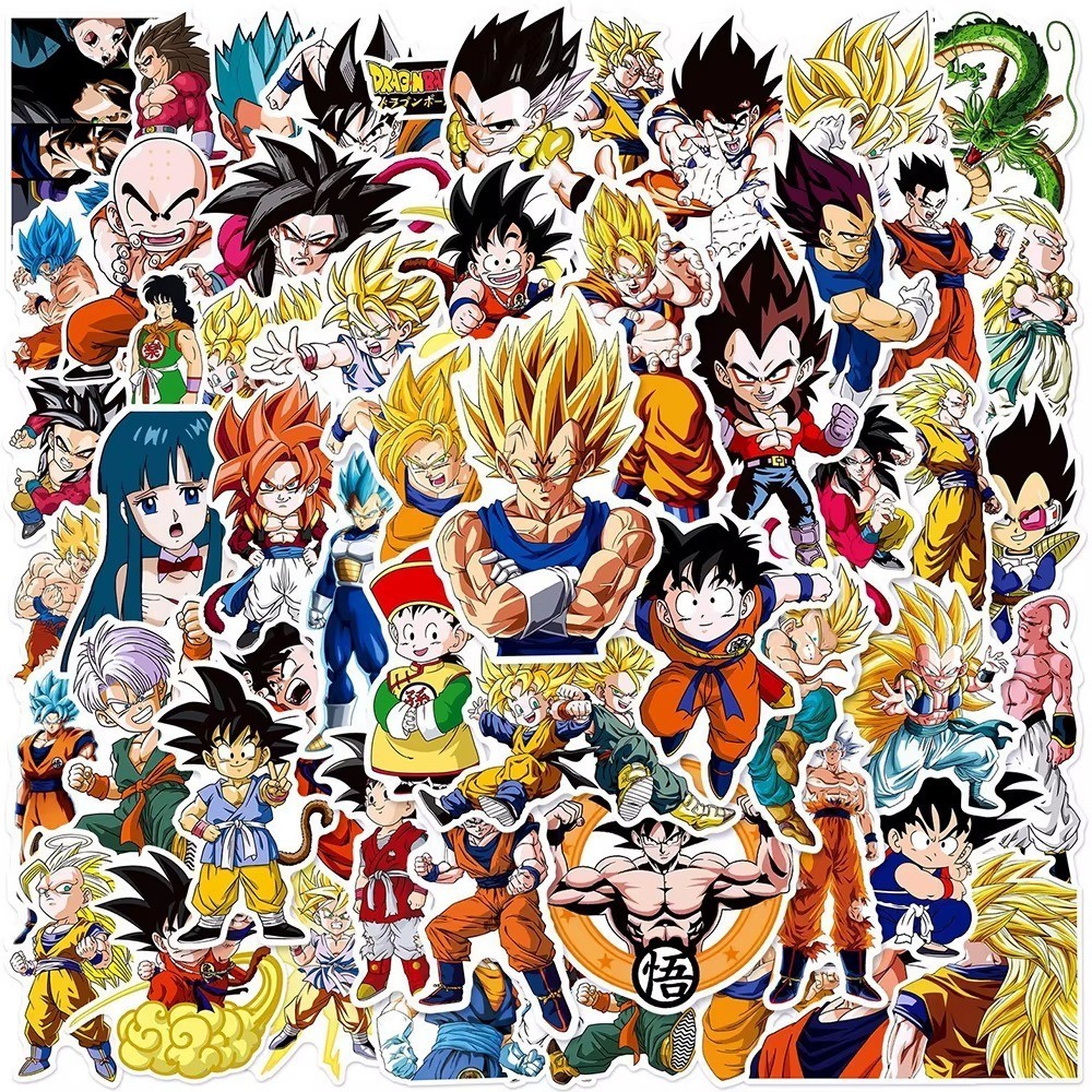 50PCS Anime Cartoon Stickers for Kids Laptop Skateboard Water Bottle Decals