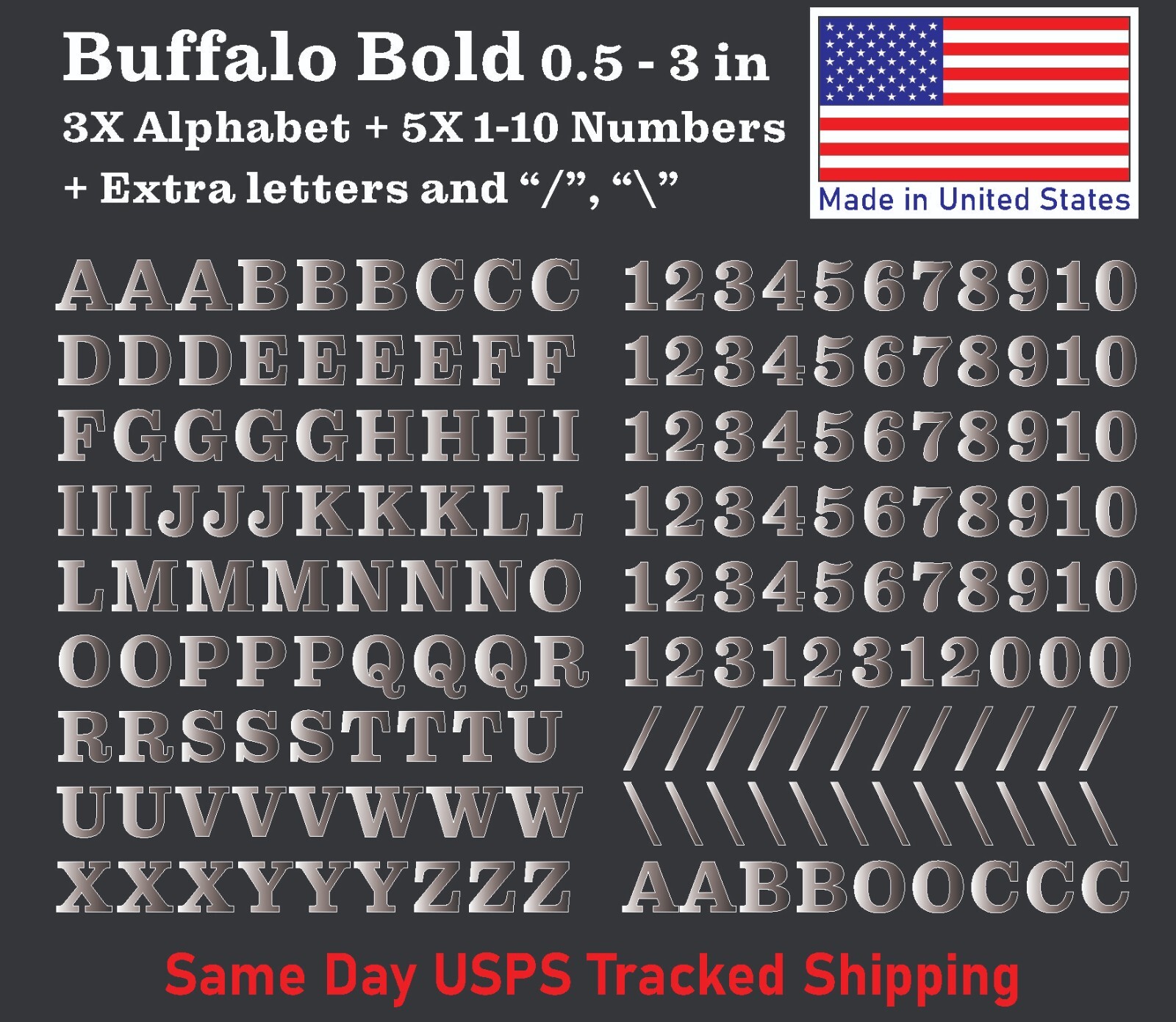 3XAlphabet & 0-10 Vinyl Decal Numbers – A-Z+0-10 Mailbox Address Decal Stickers