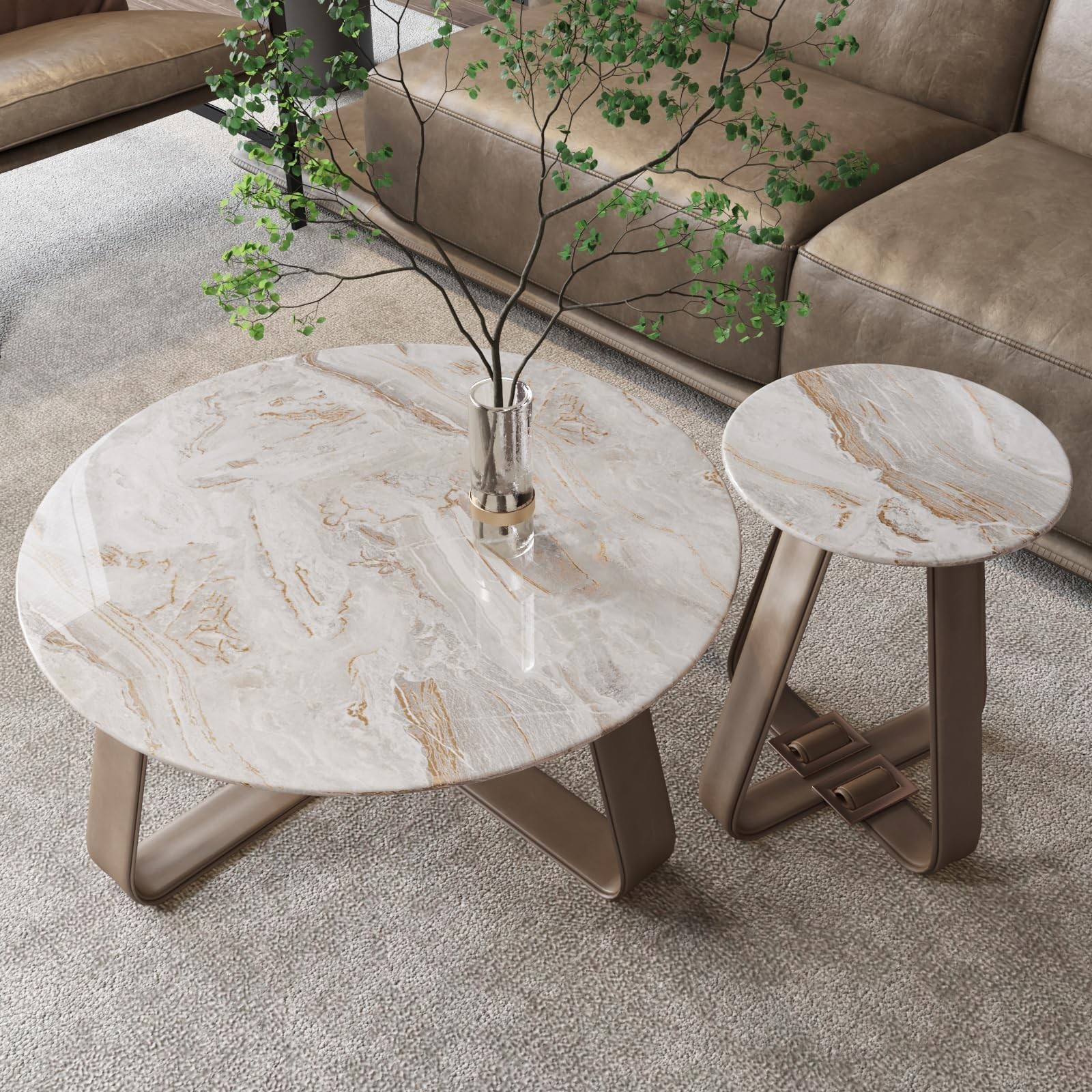 CRE8TIVE 24"x118" Beige Gold Marble Contact Paper for Countertops Waterproof …