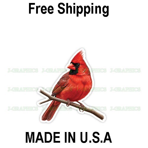 Cardinal Bird Vinyl Sticker Decal Wildlife Nature B