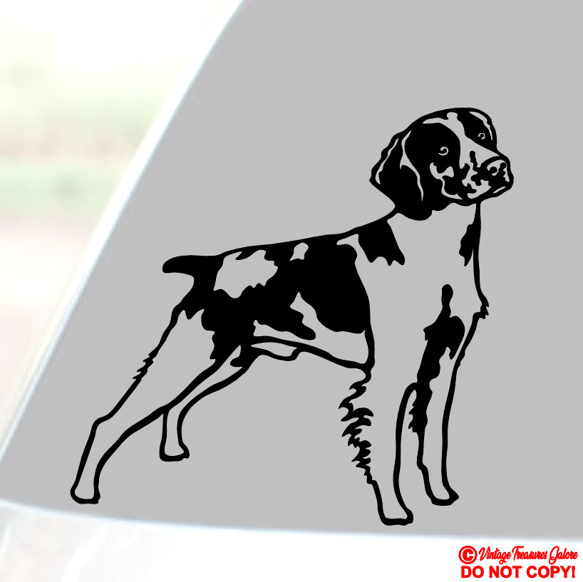 BRITTANY SPANIEL DOG FACE HEAD Vinyl Decal Sticker Car Window Bumper PET ANIMAL