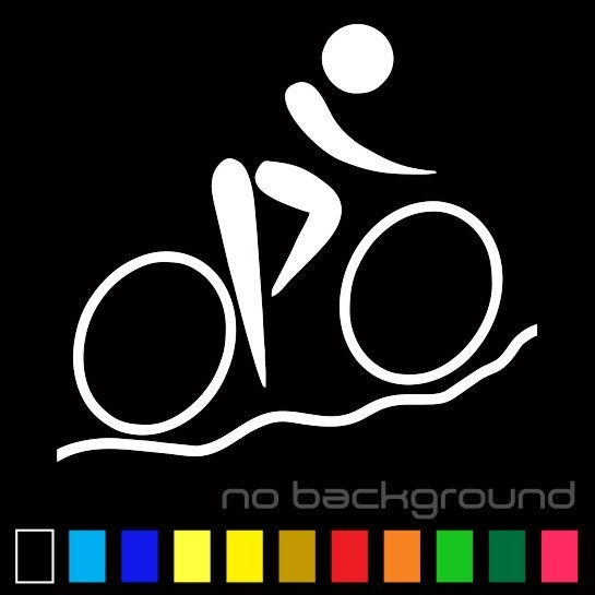 Cycling Sticker Vinyl Decal Bicycle Mountain Bike BMX Cyclist Car Window Bumper