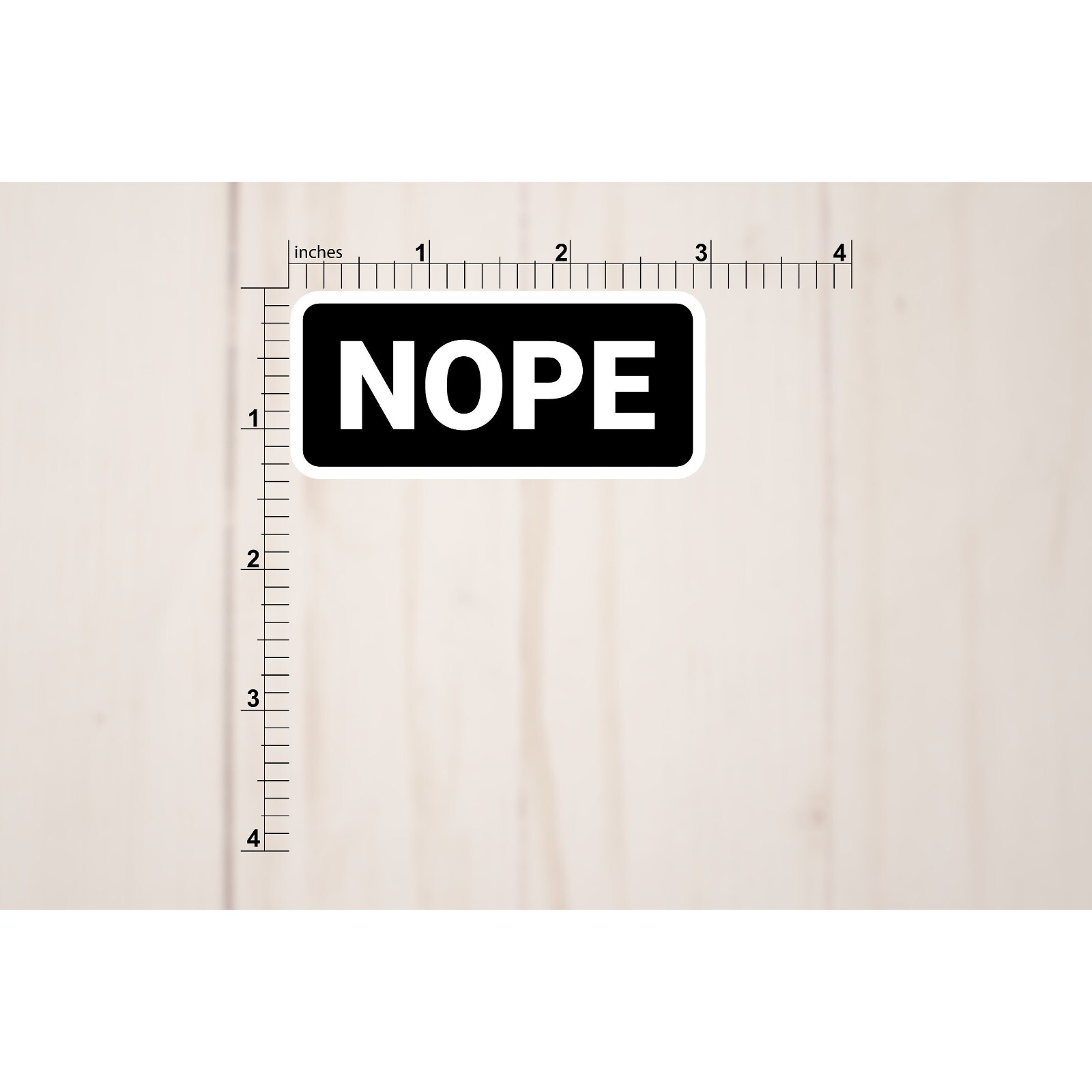 Nope Vinyl Sticker | Contour Cut, Glossy, Vinyl