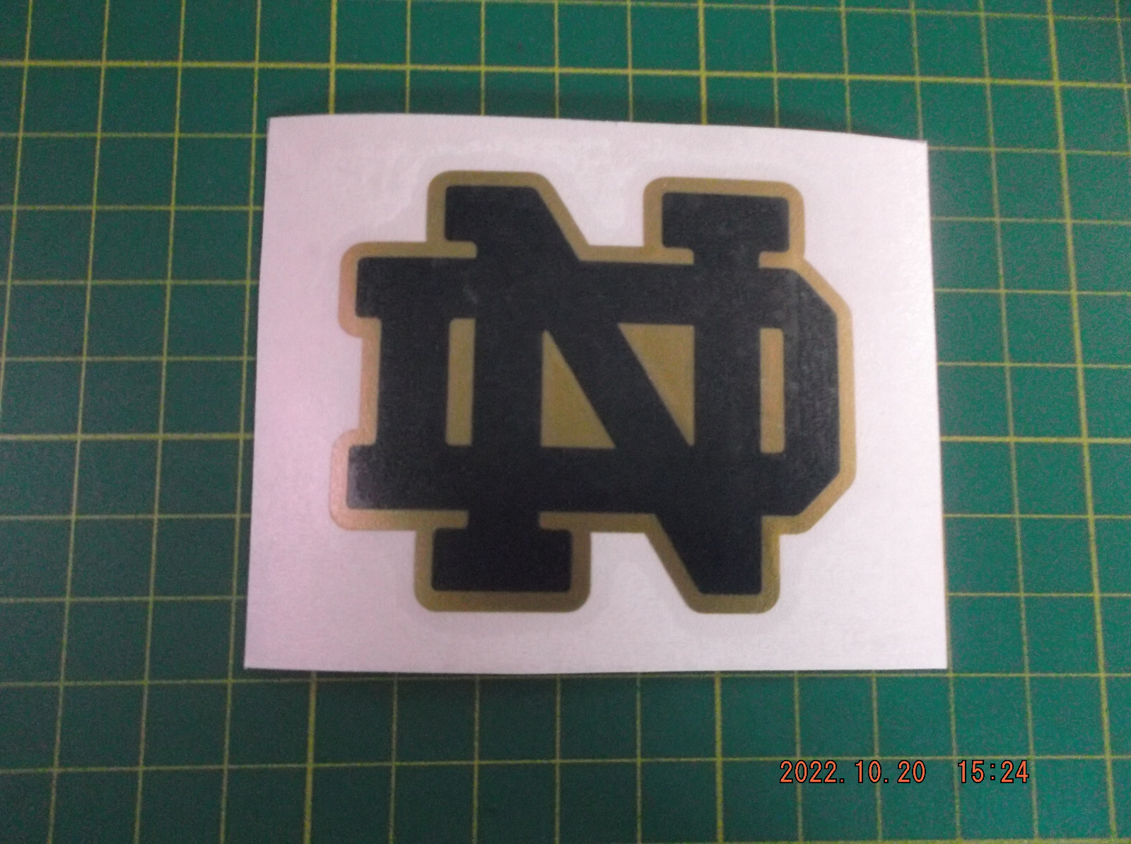 Notre Dame Decal Sticker for Rambler,Tumbler,Tervis, Car, Window 2.2" Tall