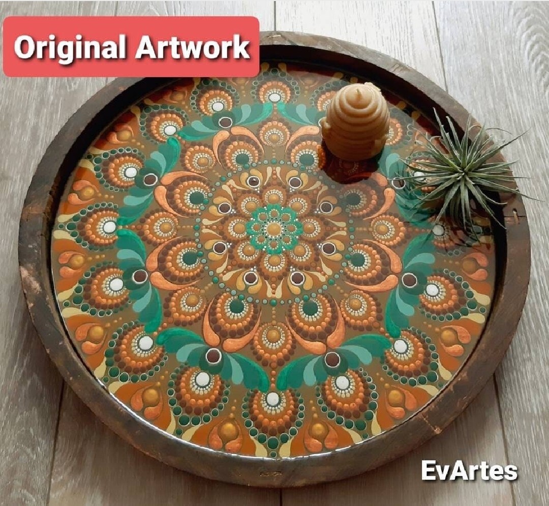 Oxidized Copper Mandala Vinyl Sticker, Meditation Yoga Buddha Water Bottle Decal