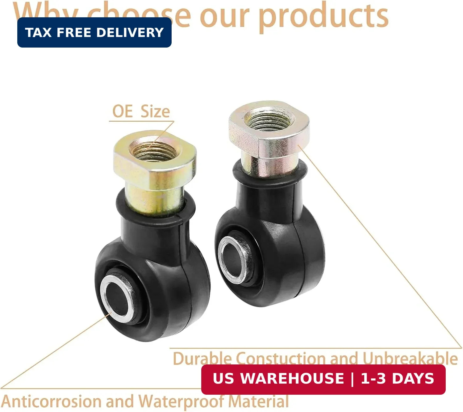 Tie Rod End Kit, Compatible with 1998-2004 Polaris Sportsman 335/400/500/600/700