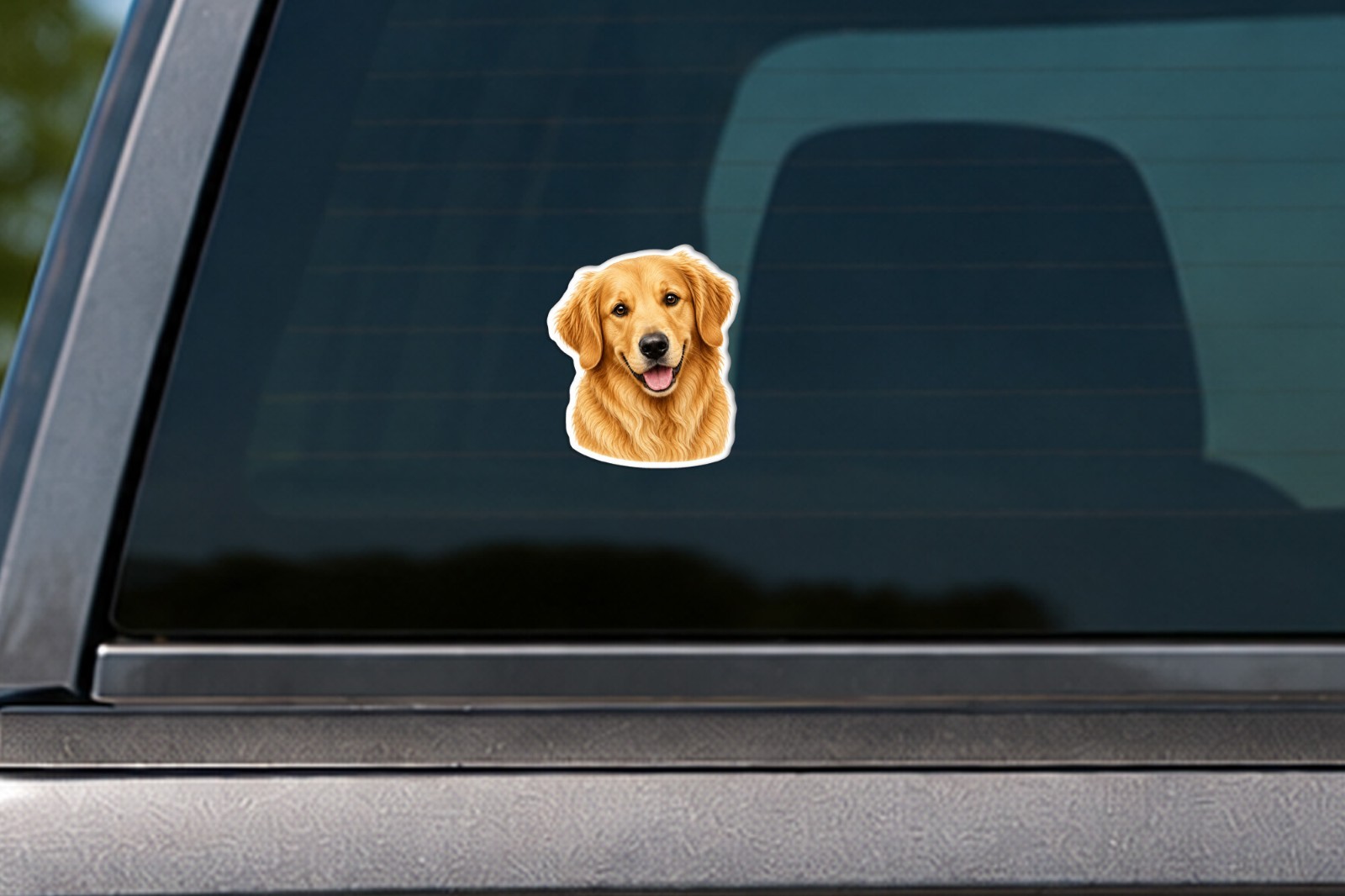 Golden Retriever Dog Decal Sticker Weather Resistant Car Laptop Window
