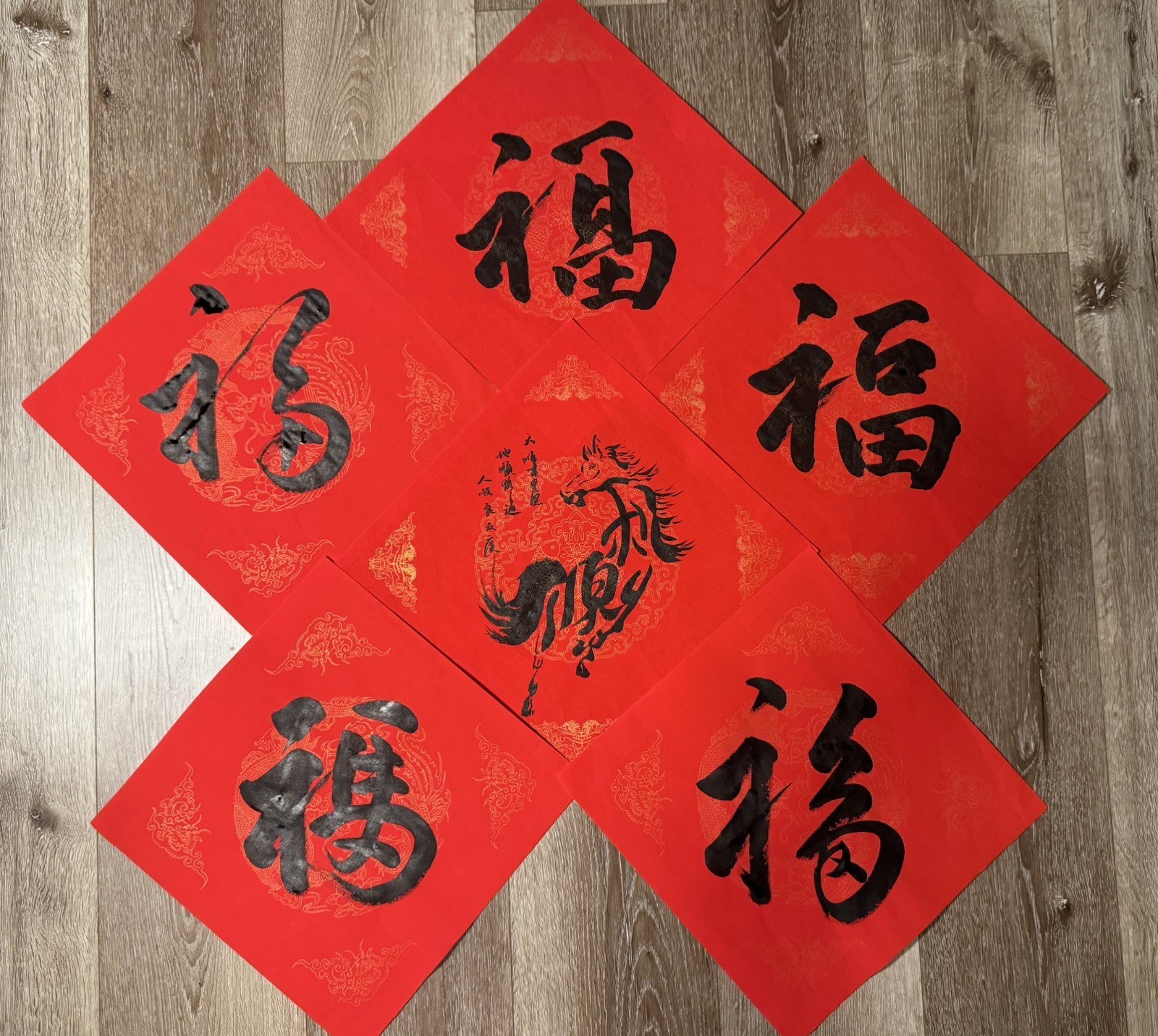 Traditional Chinese New Year Home Decor Original Chinese Calligraphy – 1 piece