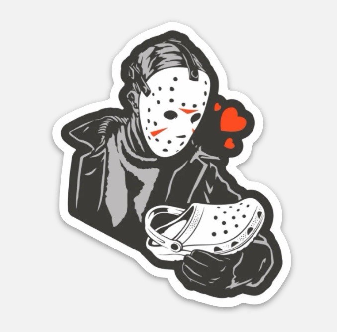 3” Jason Crocs Sticker Decal Freddy Krueger Matte Finish Dishwasher Safe
